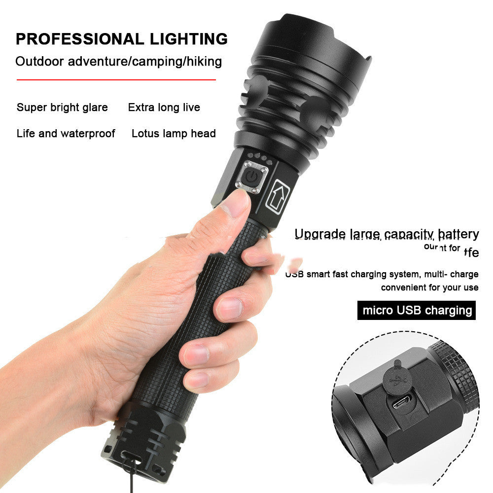 Strong flashlight USB charging
