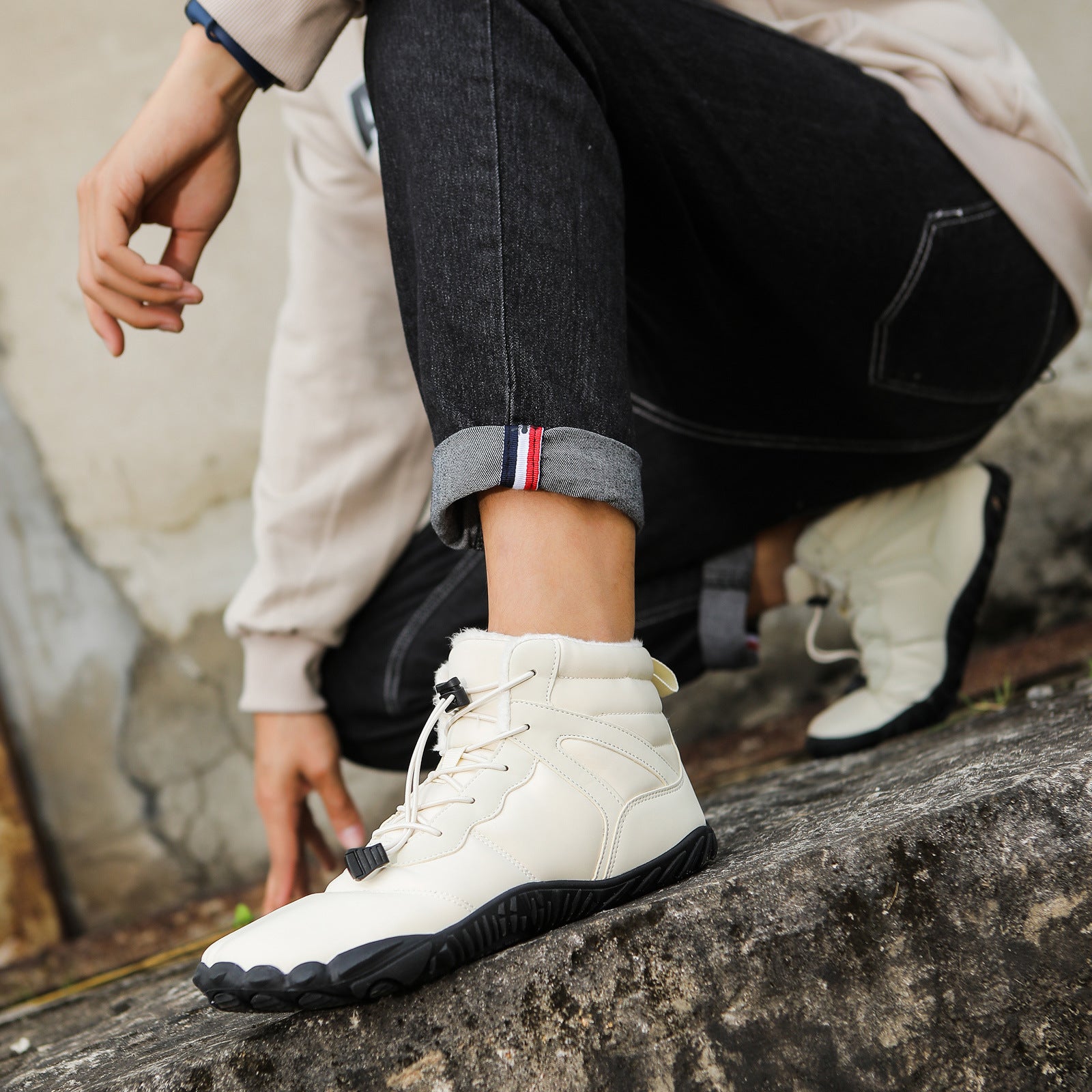 Five-finger Cotton Shoes Non-slip Snow Boots