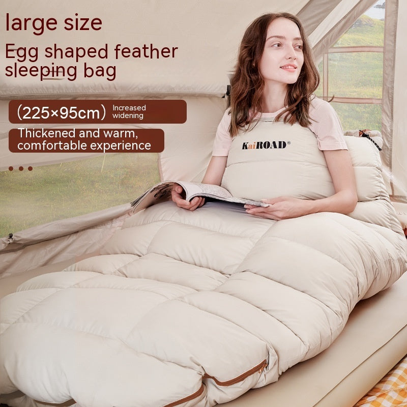 Warm Egg-shaped Feather Sleeping Bag