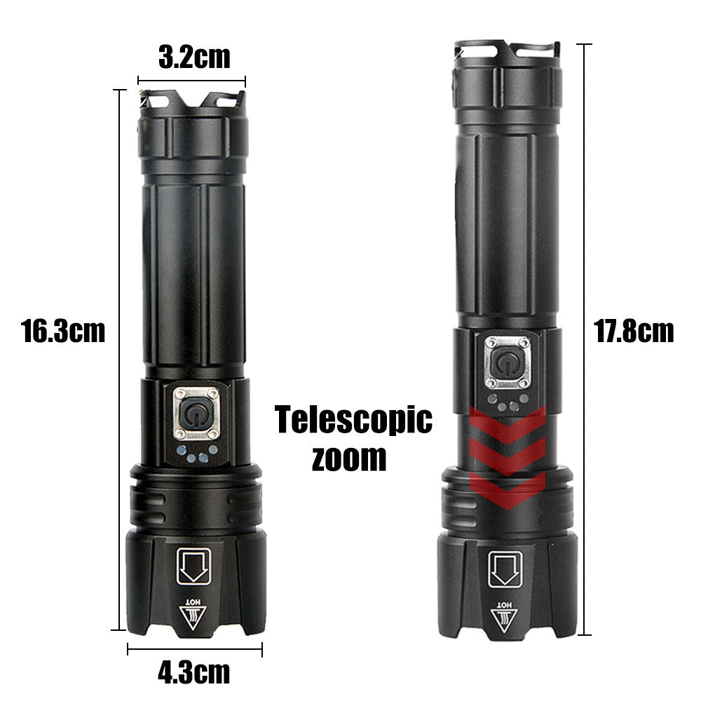 USB Rechargeable Outdoor Strong Light Flashlight