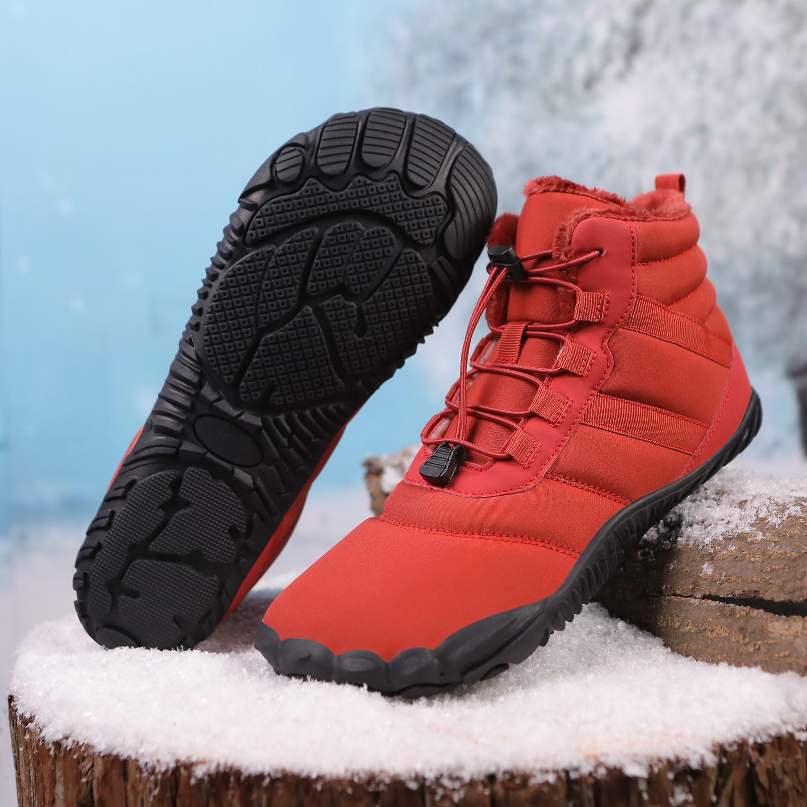 Five-finger Cotton Shoes Non-slip Snow Boots
