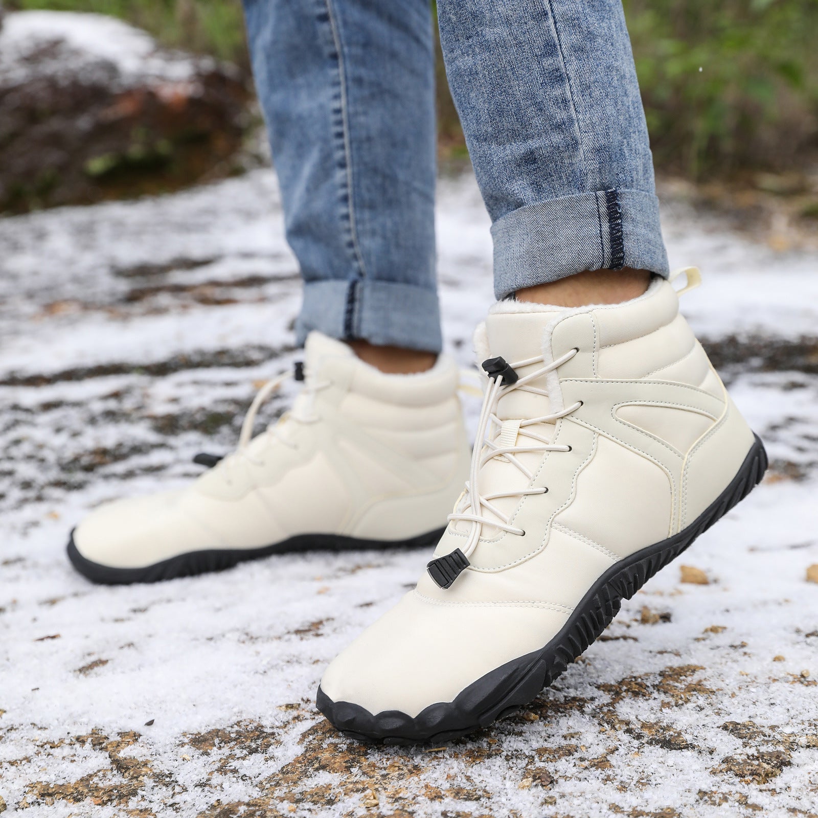 Five-finger Cotton Shoes Non-slip Snow Boots