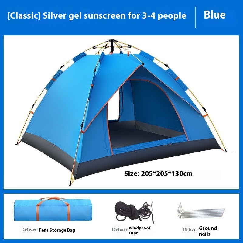 3-4 Double Automatic Outdoor Camping Tent