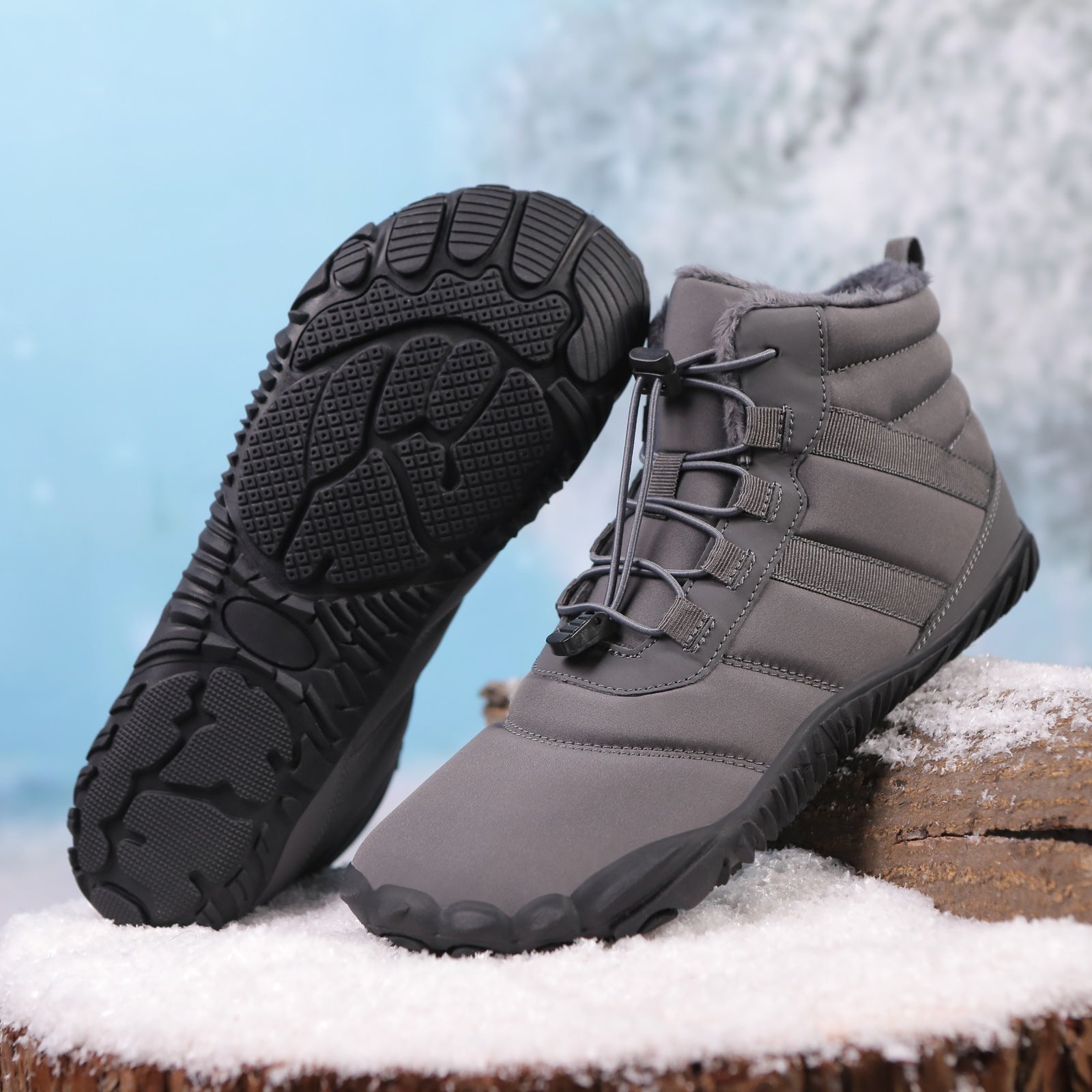 Five-finger Cotton Shoes Non-slip Snow Boots