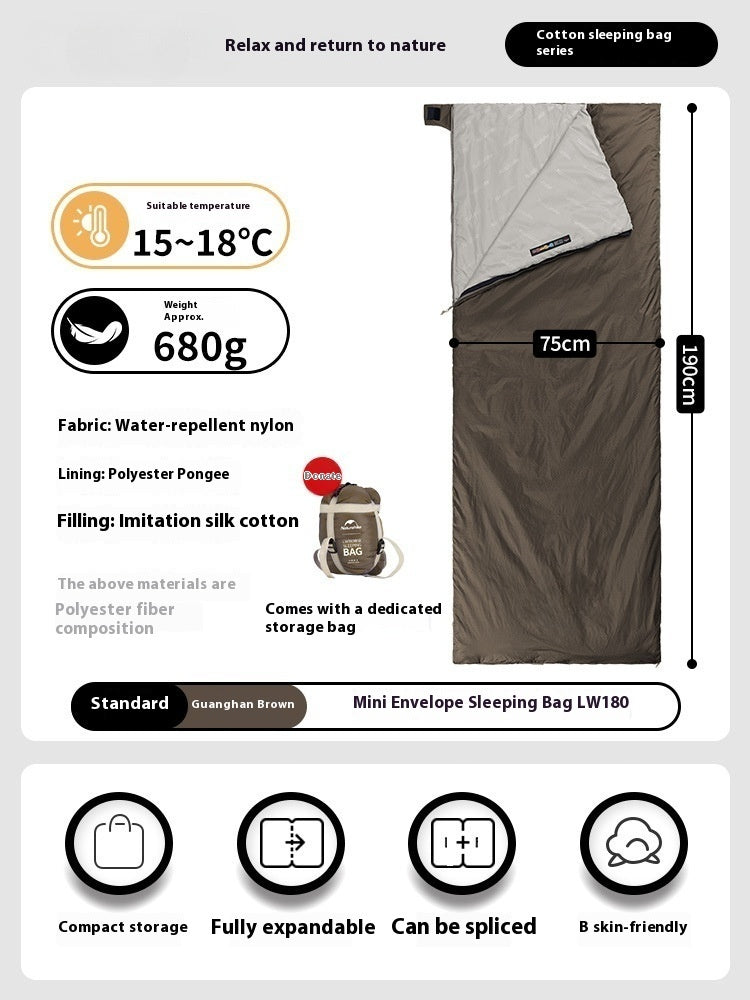 Summer Envelope Thin Sleeping Bag
