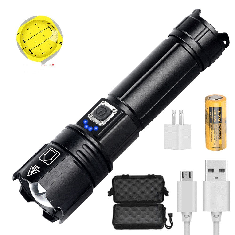 USB Rechargeable Outdoor Strong Light Flashlight
