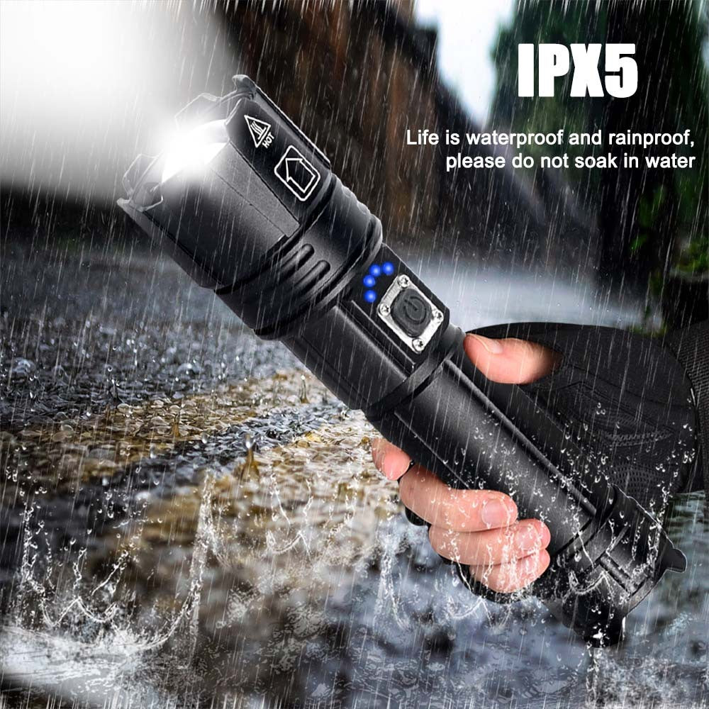 USB Rechargeable Outdoor Strong Light Flashlight