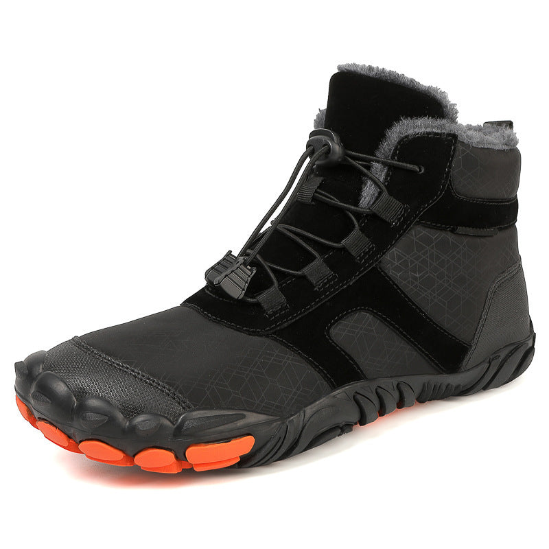 Fleece-lined Water-repellent Five-finger Snow Boots