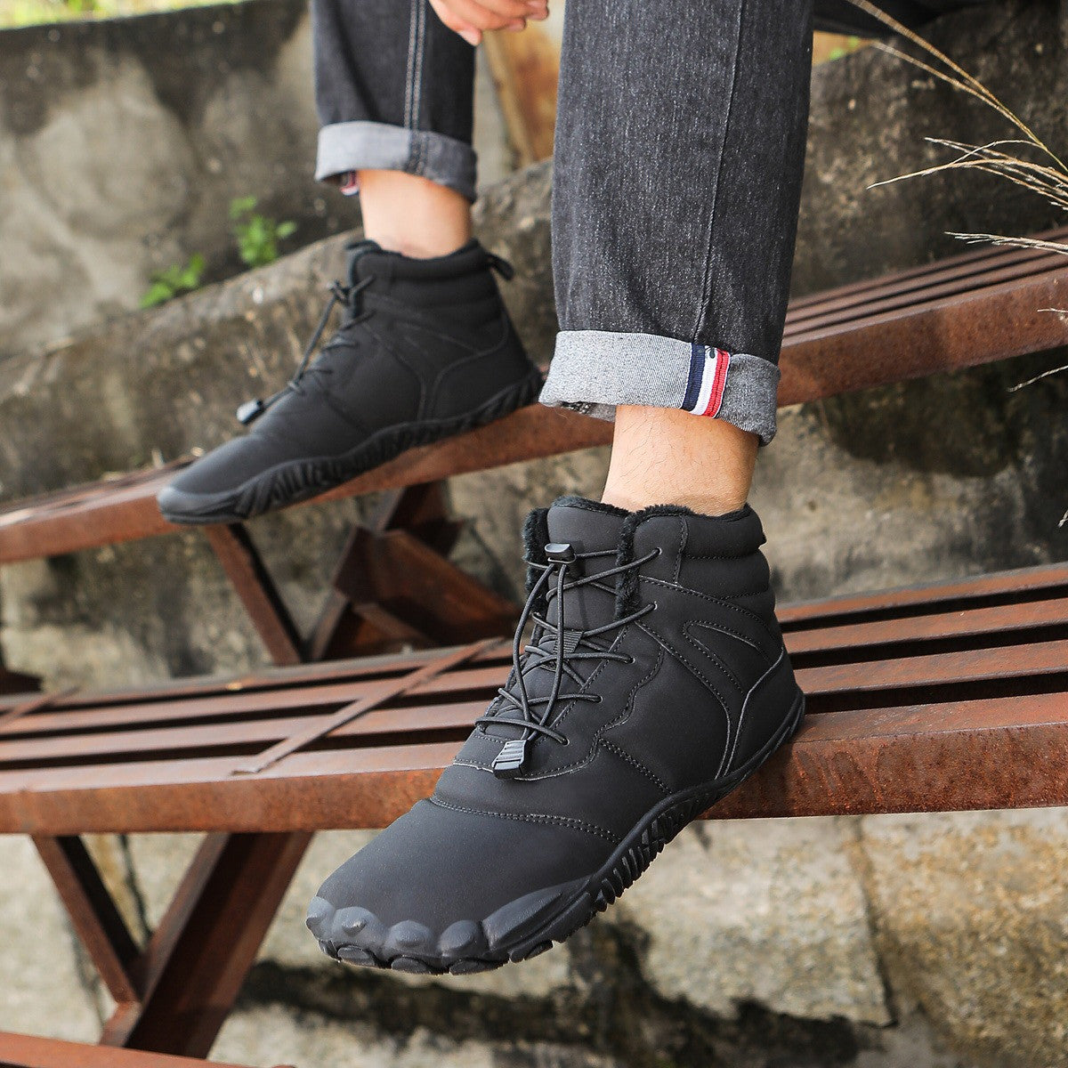 Five-finger Cotton Shoes Non-slip Snow Boots