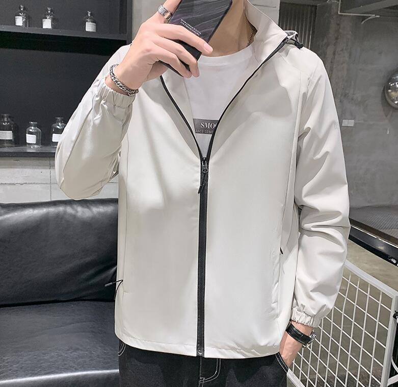 Hooded Solid Color Coat Casual Jacket