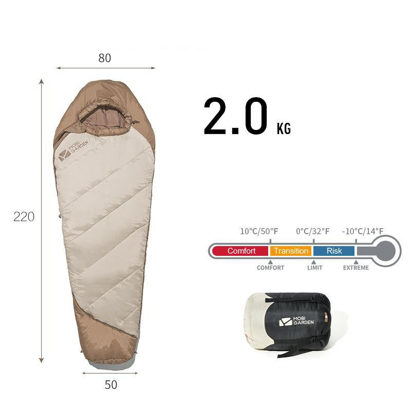 Sleeping Bag Mummy Outdoor Camping Thickened